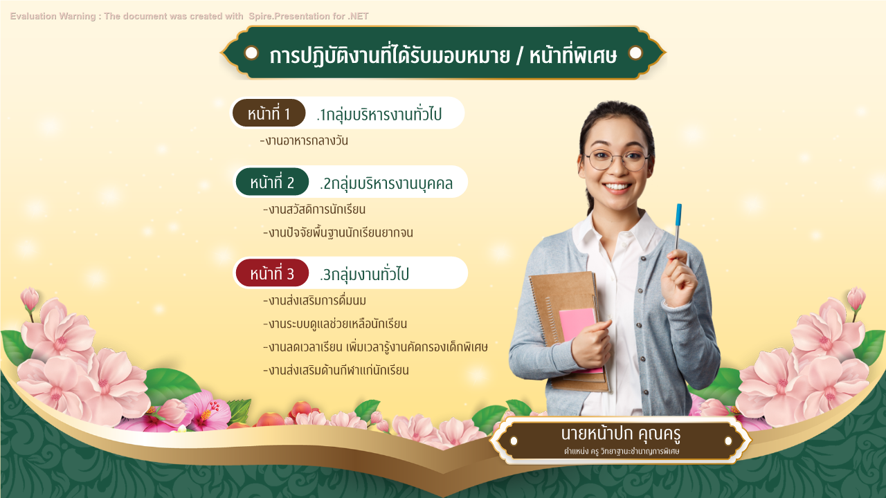 คุณครูออนไลน์ สื่อการสอน ปกวิชาการ บอร์ดการประเมิน